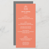 Modern Koraal Plat Menu (Voorkant / Achterkant)