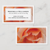 Modern | Koraal Roos | Christelijk voor Floral Visitekaartje (Voorkant / Achterkant)