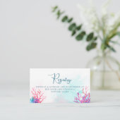 Modern koraal, strand bruiloft register Kaart (Staand voorkant)