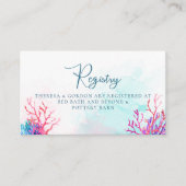 Modern koraal, strand bruiloft register Kaart (Voorkant)