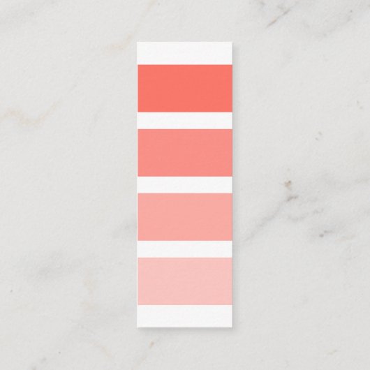 Modern koraalwit interieur decorator verfstaal mini visitekaartje (Achterkant)