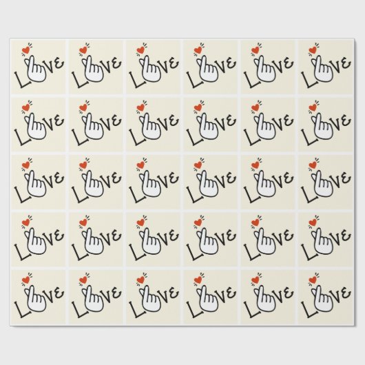 Modern Koreaans liefdessymbool Cadeaupapier (Vlak)