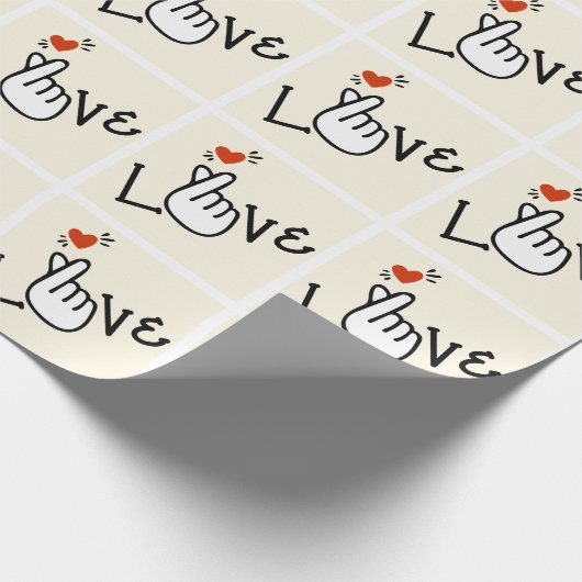 Modern Koreaans liefdessymbool Cadeaupapier (Hoek)