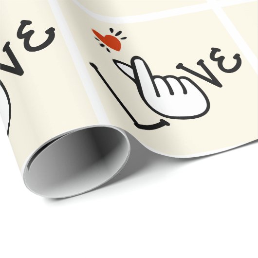 Modern Koreaans liefdessymbool Cadeaupapier (Rol Hoek)