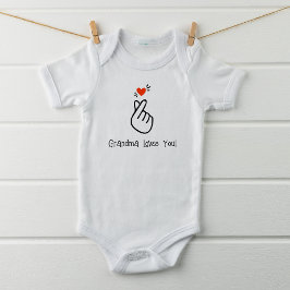 Modern Koreaans liefdesteken symbool Romper