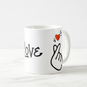 Modern Koreaans logo voor liefdessymbolen Koffiemok (Voorkant rechts)