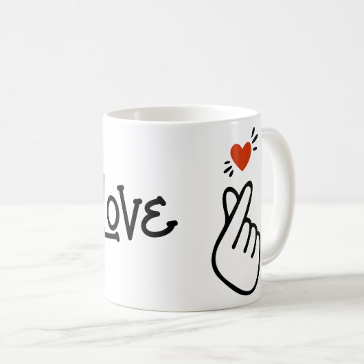 Modern Koreaans logo voor liefdessymbolen Koffiemok (Voorkant rechts)