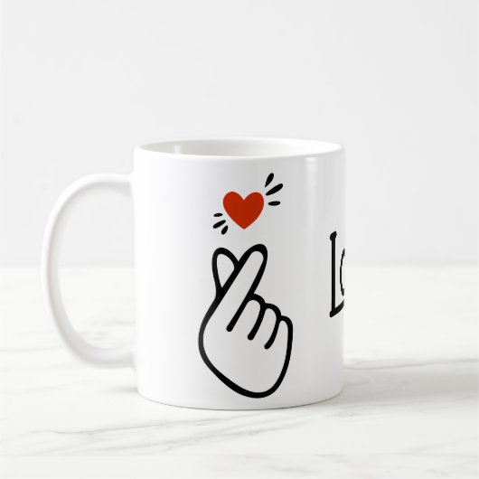 Modern Koreaans logo voor liefdessymbolen Koffiemok (Links)