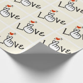 Modern Koreaanse Liefdessymbool Cadeaupapier (Hoek)