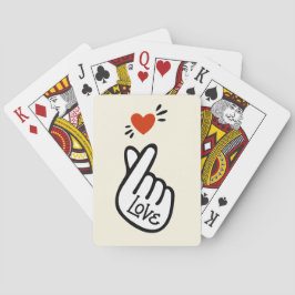 Modern Koreaanse Liefdessymbool Pokerkaarten