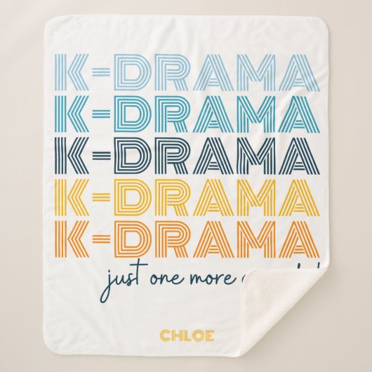 Modern Korean Drama die Blanket Medium Sherpa beki Deken (Voorkant)