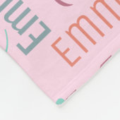 Modern Korte naam Graffiti roze naampatroon  Fleece Deken (Hoek)
