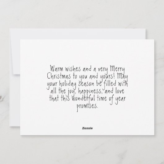 Modern koud weer poedel met warm wensen script feestdagenkaart (Achterkant)