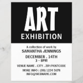 Modern Krachtig, Kunstenaar Tentoonstelling Reclam Flyer (Voorkant)