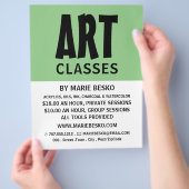 Modern Krachtig, Kunstleraar, Kunstklas Reclame Flyer (Hand)
