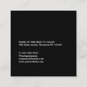 Modern Kraft Black Scissors Hair Stylist Vierkante Visitekaartje (Achterkant)