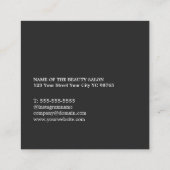 Modern Kraft Black Scissors Hair Stylist Vierkante Visitekaartje (Achterkant)