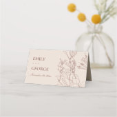 MODERN KRAFT BLUSH PASTEL LINE DRAADSTROOM PLAATSKAARTJE (Achterkant)