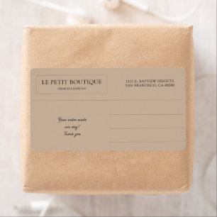 Modern Kraft Business Return Address Shipping Etiket