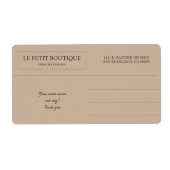 Modern Kraft Business Return Address Shipping Etiket (Voorkant)
