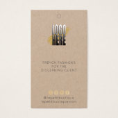 Modern Kraft Clothing Price label met logo Visitekaartje (Voorkant)