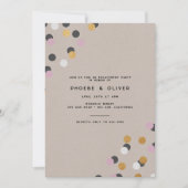 Modern Kraft Confetti verlovingsfeest Kaart (Voorkant)