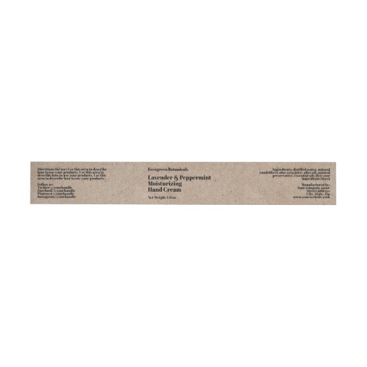 Modern kraft cosmetica potje label 1 x 7,25 (Individueel)