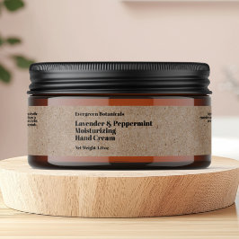 Modern kraft cosmetica potje label 1 x 7,25