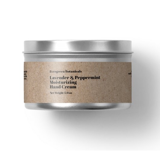 Modern kraft cosmetica potje label 1 x 7,25