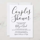 Modern Kraft Couples Shower Invitation Kaart (Voorkant)