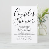 Modern Kraft Couples Shower Invitation Kaart (Staand voorkant)