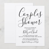 Modern Kraft Couples Shower Invitation Kaart (Voorkant / Achterkant)