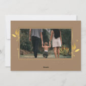 Modern Kraft & Gold Joyful Two Afbeelding Kerstmis Feestdagenkaart (Achterkant)