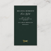 modern kraft greenery hair stylist visitekaartje (Achterkant)