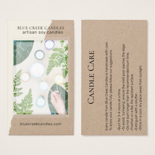 Modern Kraft-kaart voor fotokaartenkaartje Visitekaartje (Voorkant /achterkant)