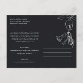 MODERN KRAFT LINE DRAAIEN FLORAL WEDDING DANK U AANKONDIGINGSKAART (Achterkant)