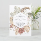 Modern Kraft Pampas Grass Floral Tropical Oerwoud Kaart (Staand voorkant)