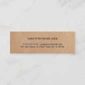 Modern Kraft Paper Blue Scissor Hair Stylist Mini Visitekaartje (Achterkant)