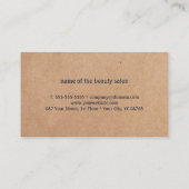 Modern Kraft Paper Blue Stripe Hair Stylist Visitekaartje (Achterkant)