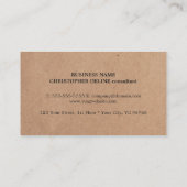 Modern Kraft Paper Gray White Geometric Monogram Visitekaartje (Achterkant)