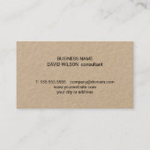 Modern Kraft Paper Grey White Geometric Consultant Visitekaartje (Achterkant)