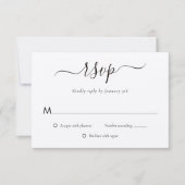 Modern Kraft Paper Wedding RSVP Kaartje (Voorkant)