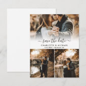 Modern Kraft Paper Weduwfoto Aankondiging (Voorkant / Achterkant)