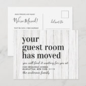 Modern Kraft-papier Nieuw adres Bewegende aankondi Briefkaart (Voorkant / Achterkant)