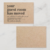 Modern Kraft-papier Nieuw adres Bewegende aankondi Informatiekaartje (Voorkant / Achterkant)