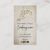 Modern Kraft Printed Gold Leaf  Visitekaartje (Achterkant)