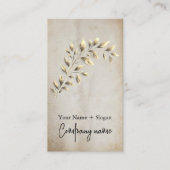 Modern Kraft Printed Gold Leaf  Visitekaartje (Voorkant)