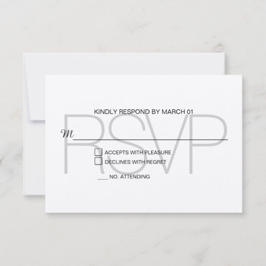 Modern Kraft RSVP Wedding Reactie (Voorkant)