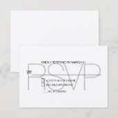 Modern Kraft RSVP Wedding Reactie (Voorkant / Achterkant)