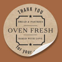 Modern Kraft rustiek zwart dank u bakkerij